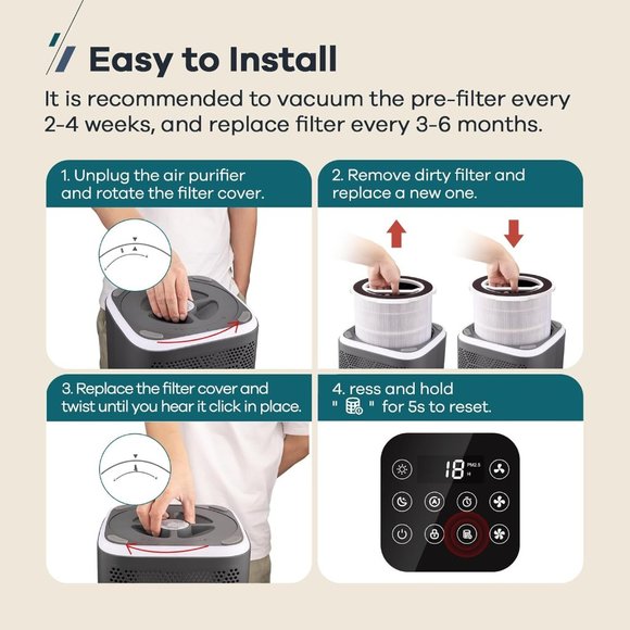 NIB  Welov P200S PRO Air Purifier Replacement  HEPA Filter - Picture 4 of 5